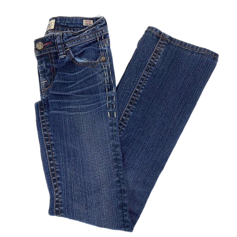 Mekbnm Blue Boot Cut Jeans | Size 24